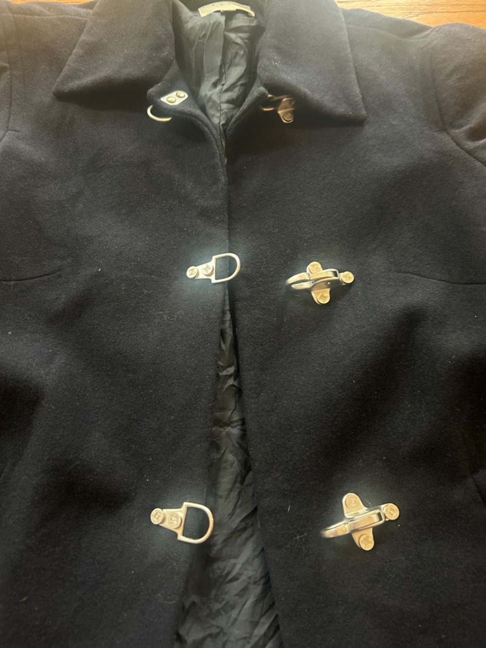 Vintage Celine Black Wool and Cashmere Toggle Jacket Size 36 - Picture 4 of 16